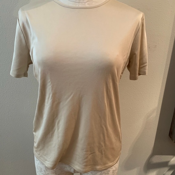 NWT Lynn Ritchie for Evelyn & Arthur Beige T-Shirt - Picture 1 of 4